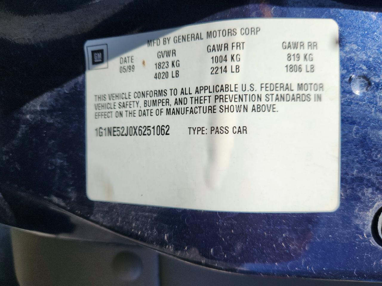 1999 CHEVROLET MALIBU