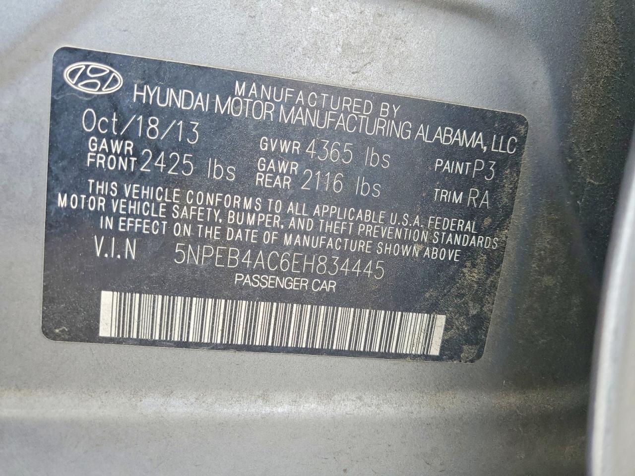 2014 HYUNDAI SONATA