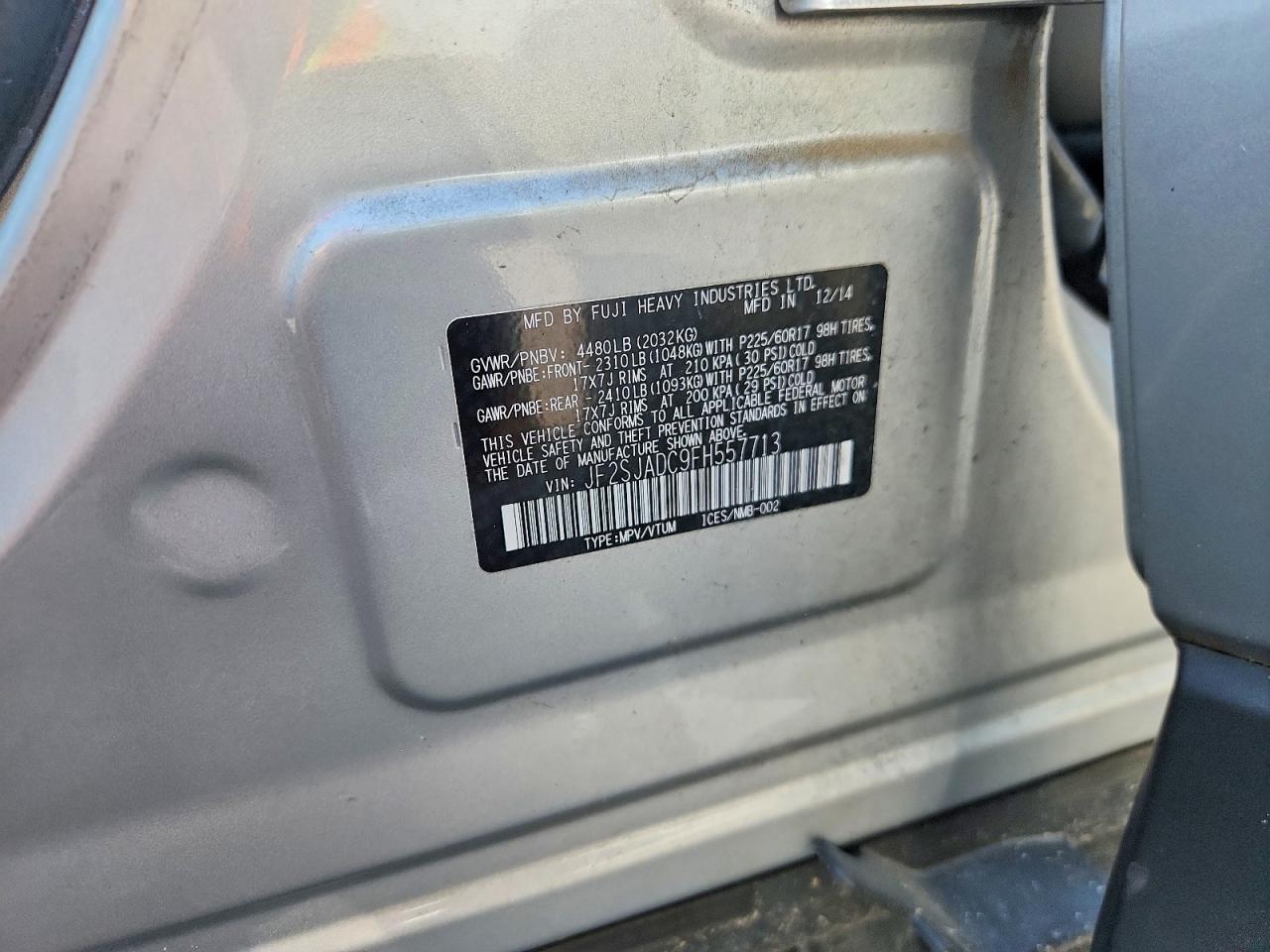 2015 SUBARU FORESTER