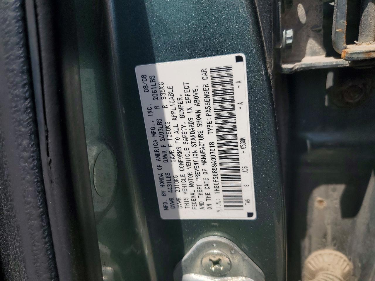2009 HONDA ACCORD