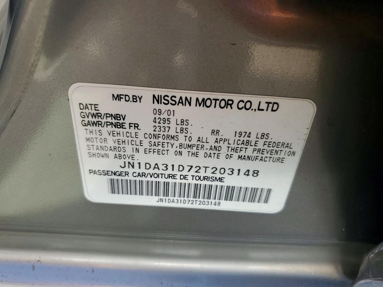 2002 NISSAN MAXIMA