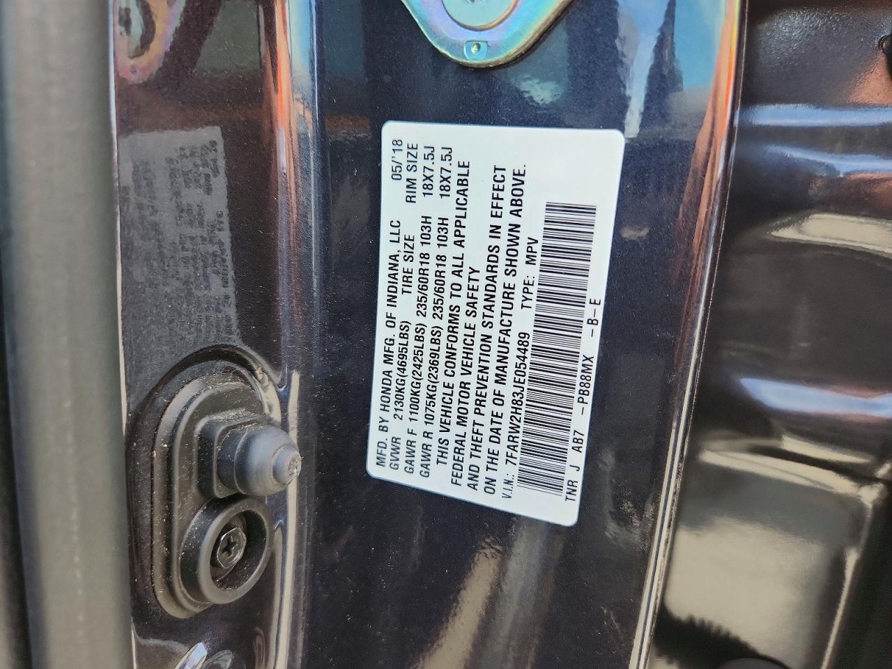 2018 HONDA CRV