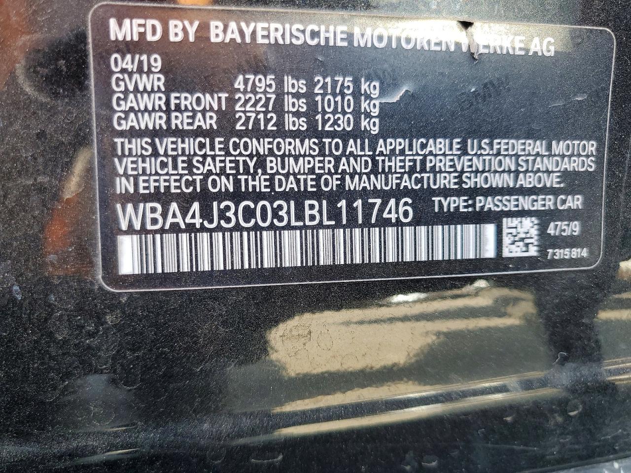 2020 BMW 4 SERIES