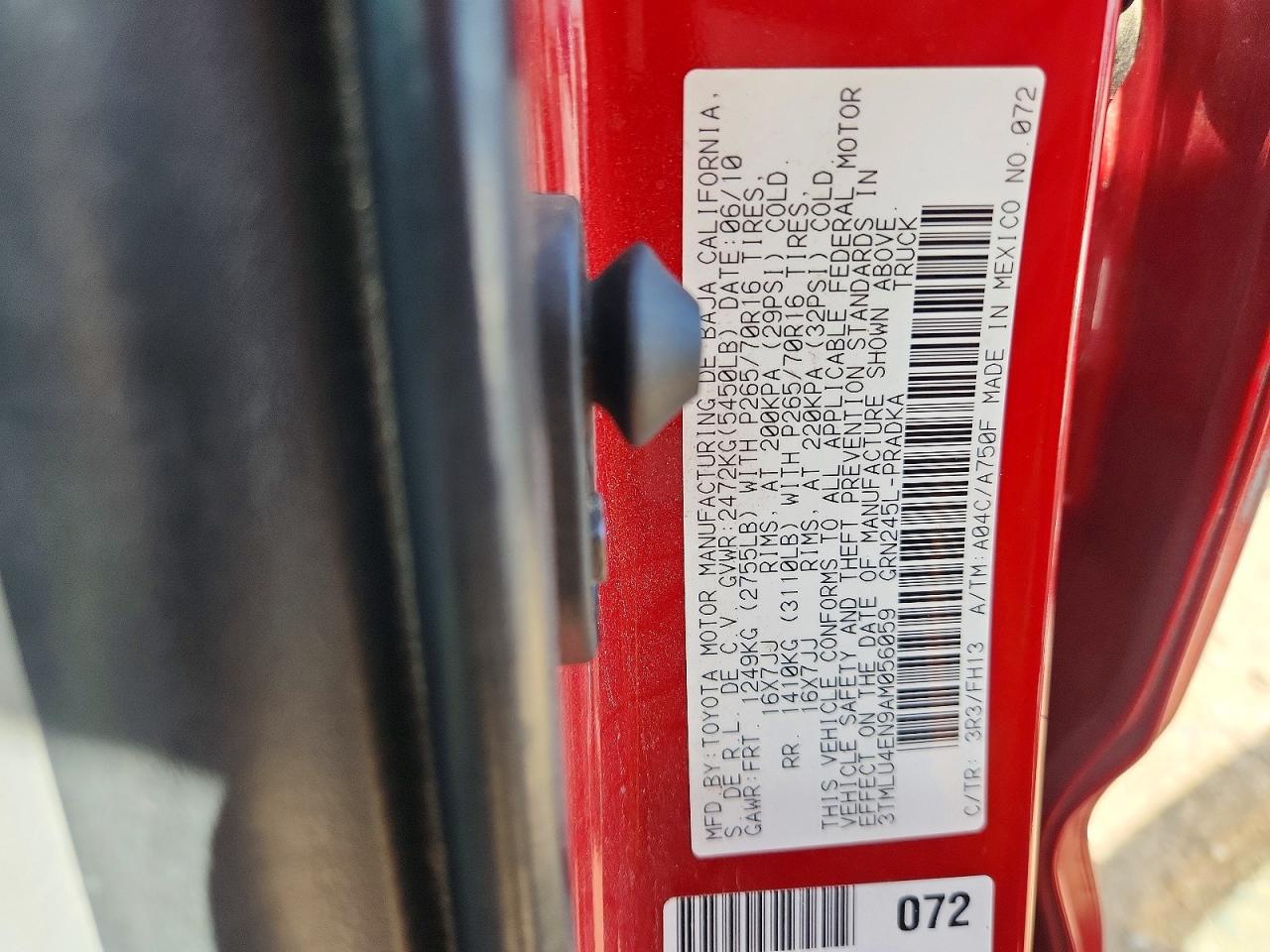 2010 TOYOTA TACOMA