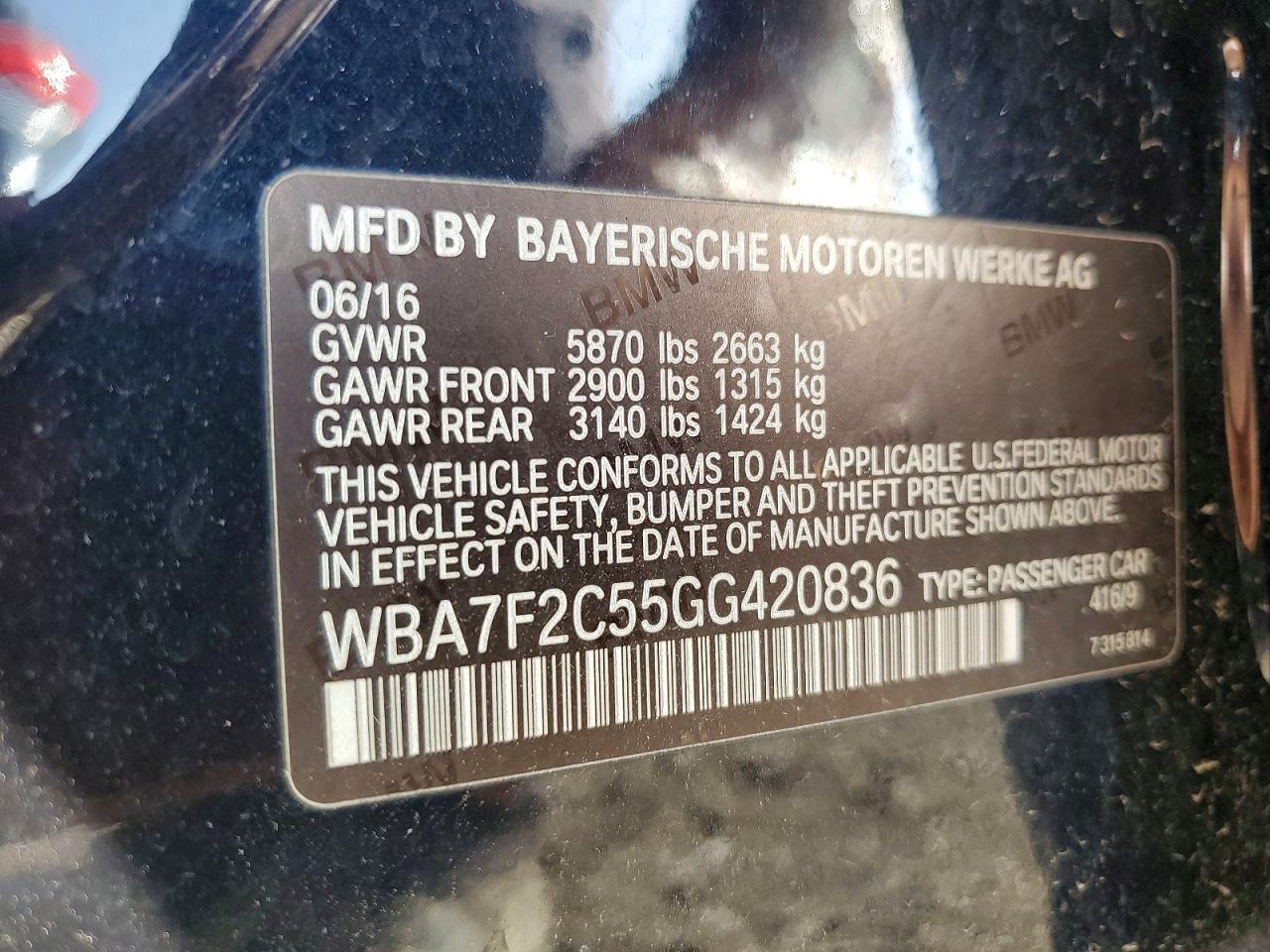 2016 BMW 7 SERIES