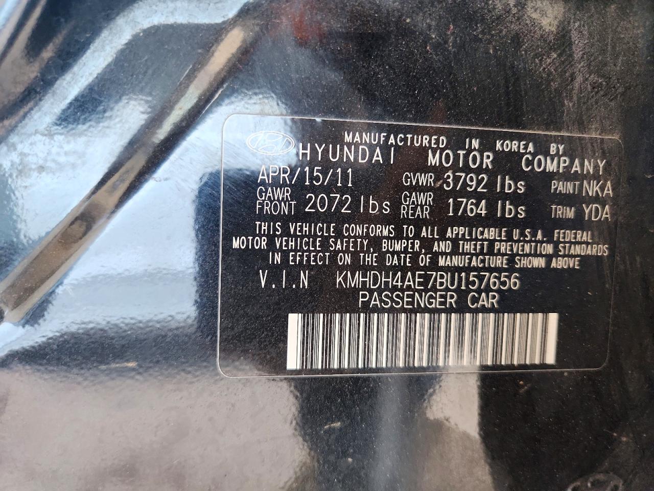 2011 HYUNDAI ELANTRA