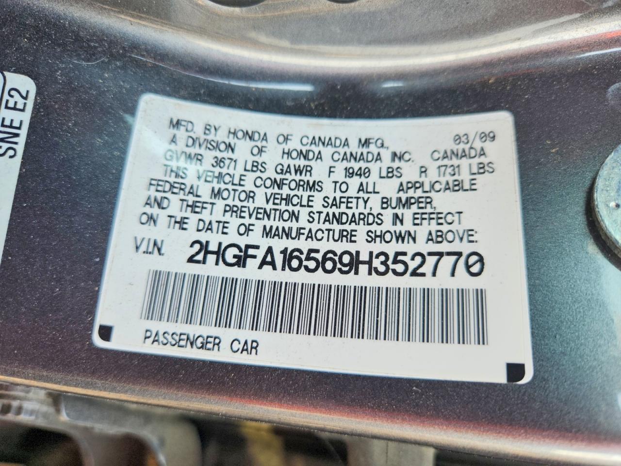 2009 HONDA CIVIC