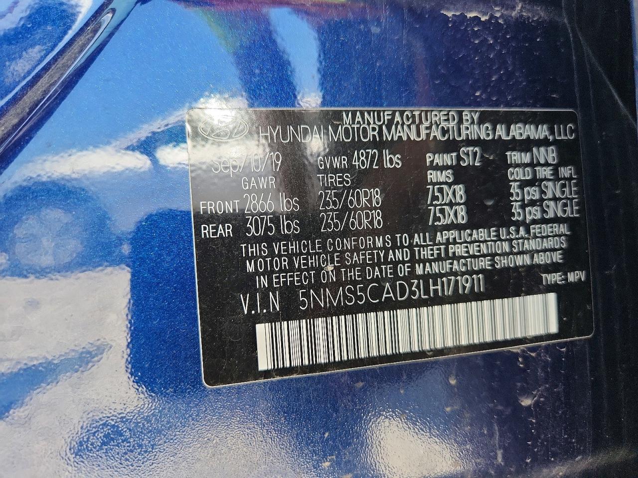 2020 HYUNDAI SANTA FE