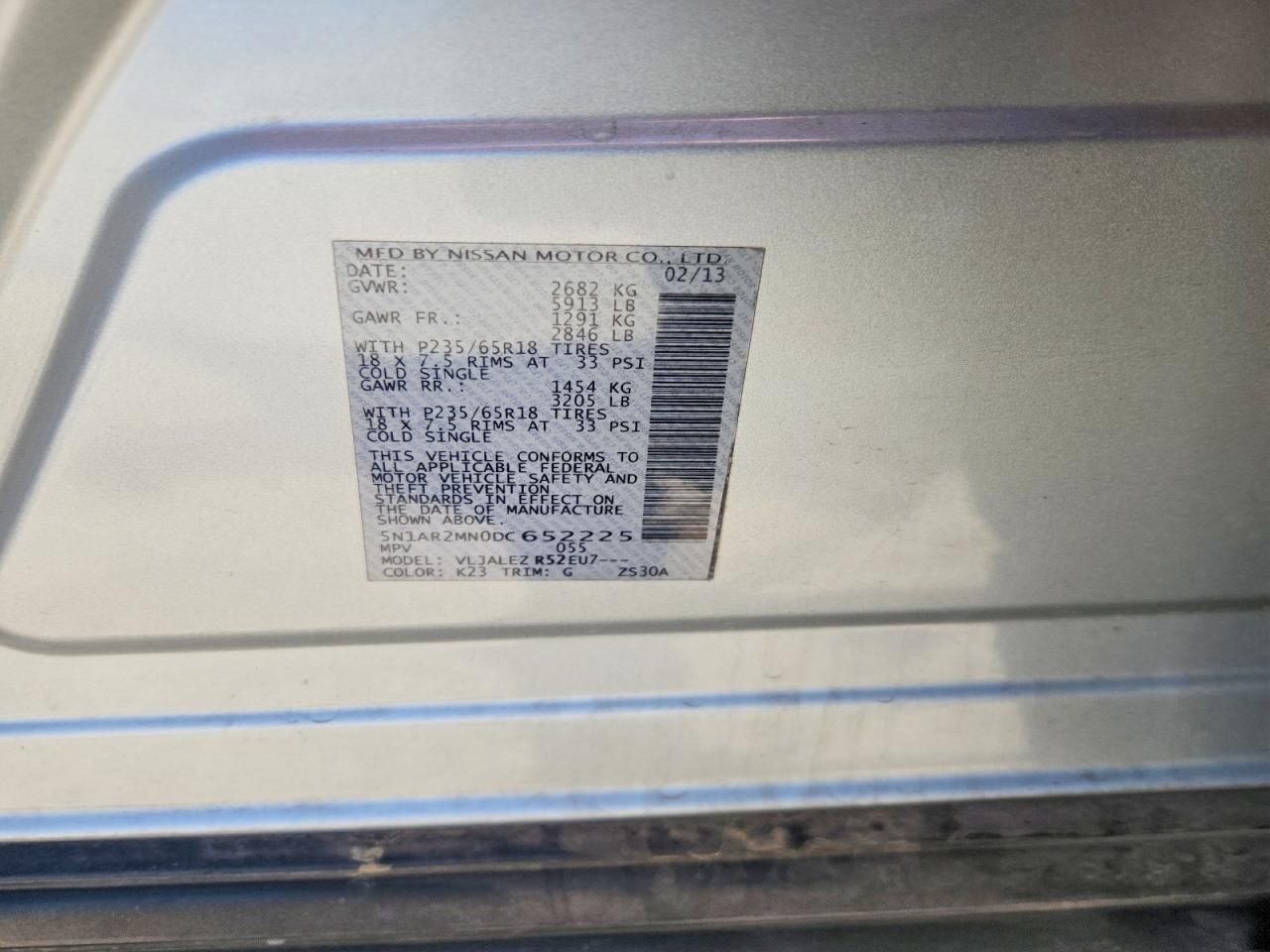 2013 NISSAN PATHFINDER