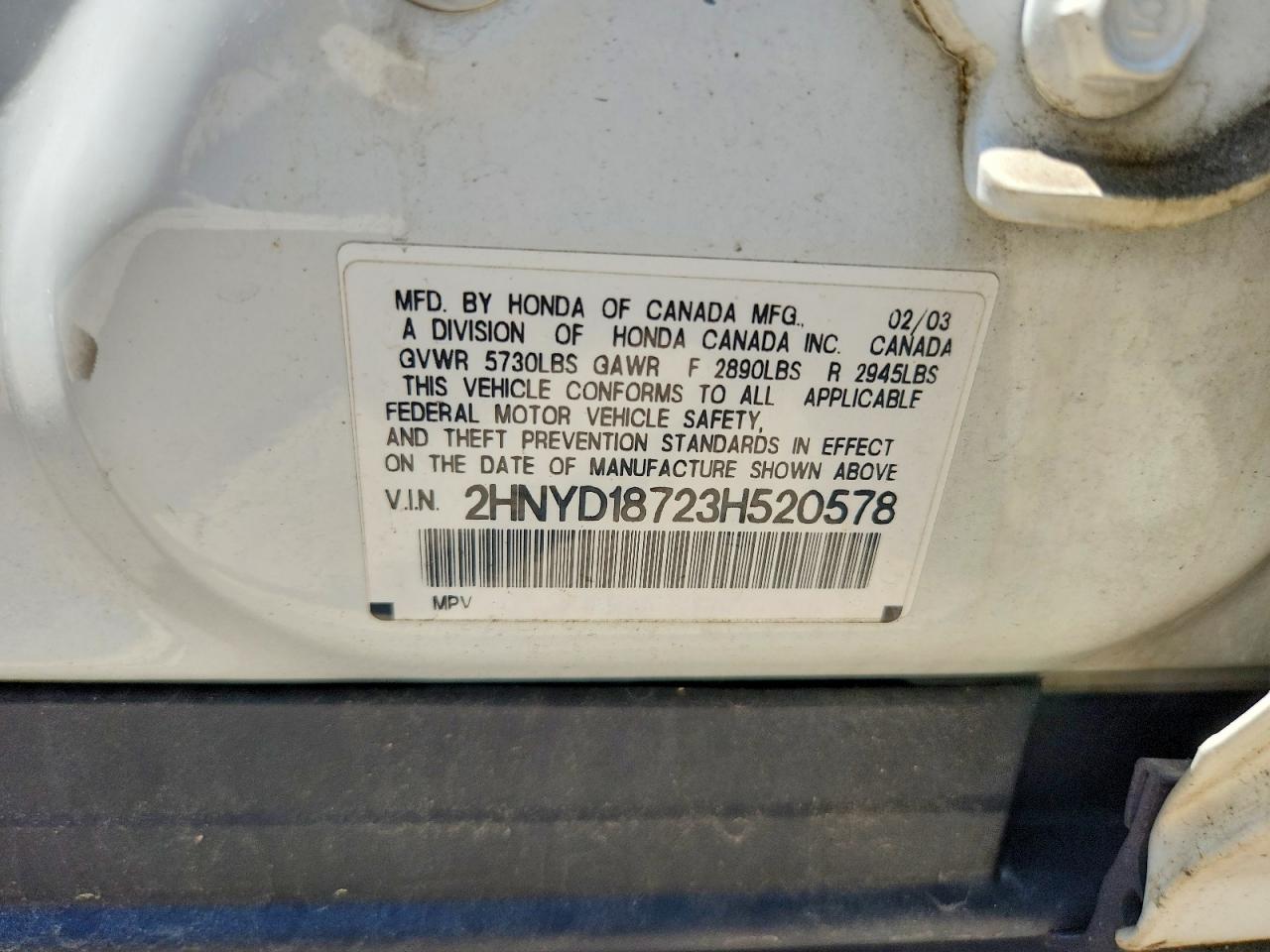 2003 ACURA MDX