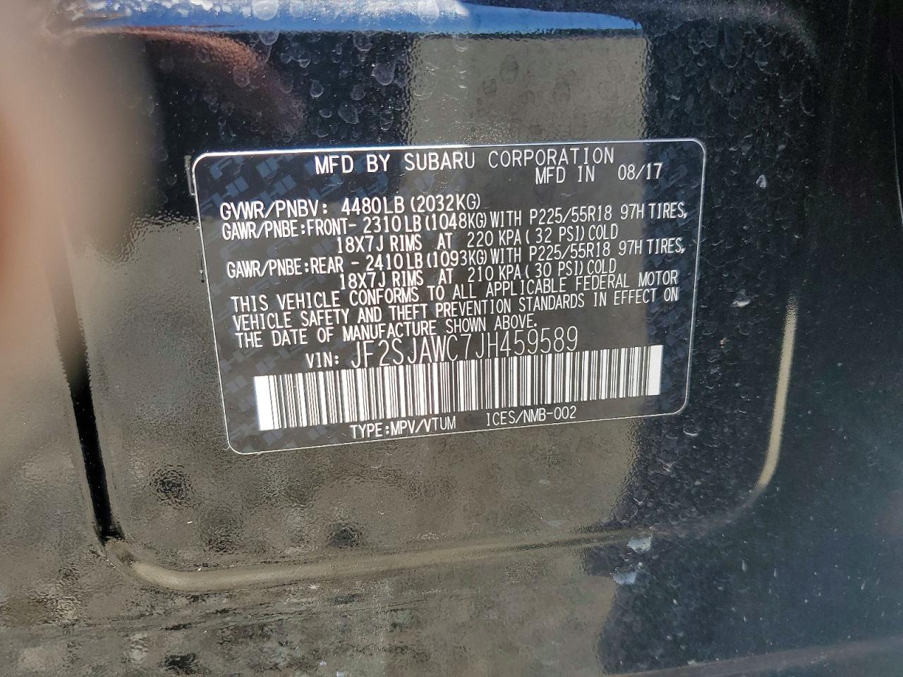 2018 SUBARU FORESTER