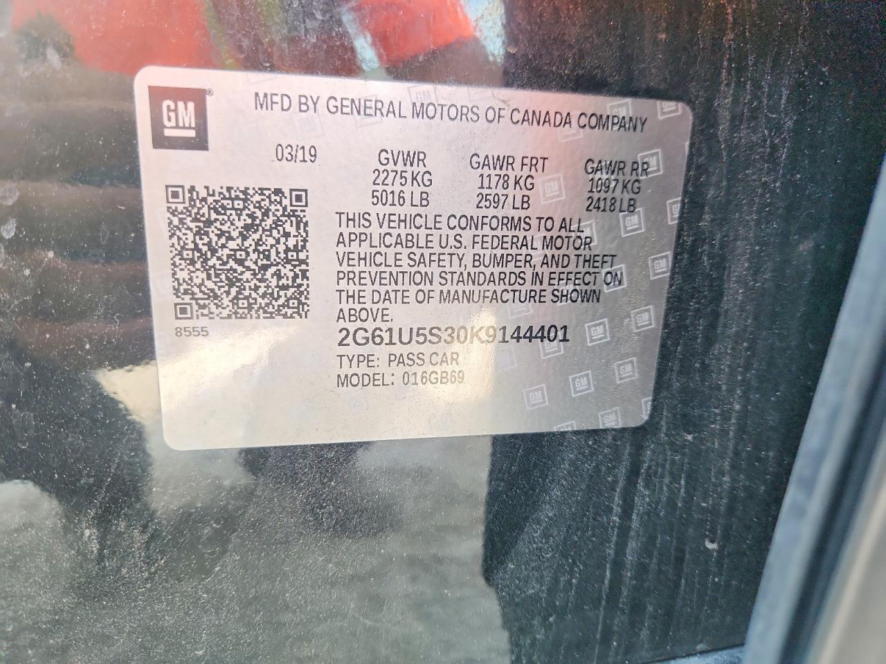 2019 CADILLAC XTS