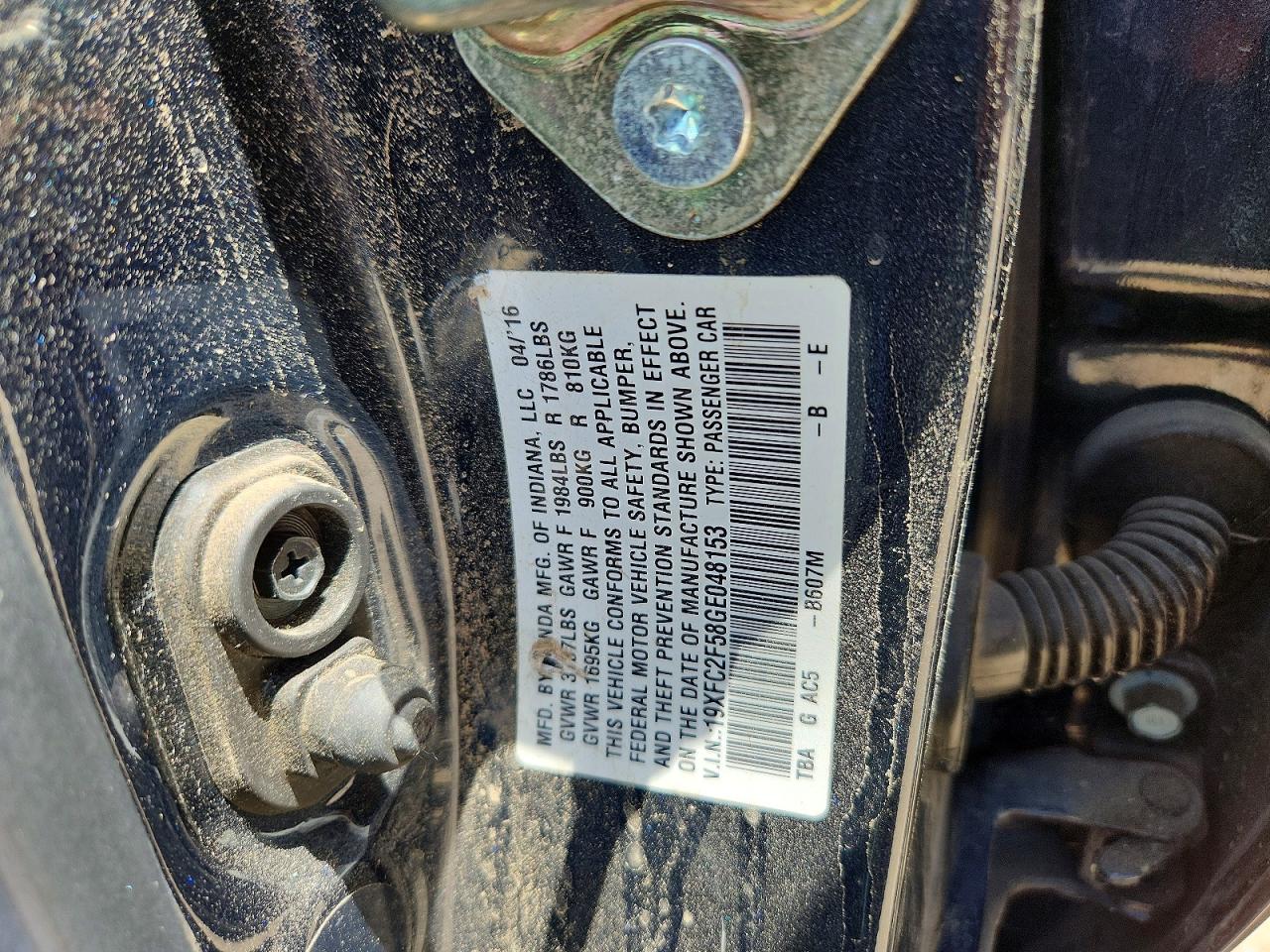 2016 HONDA CIVIC