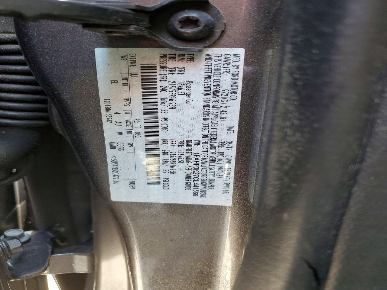 2012 FORD FOCUS