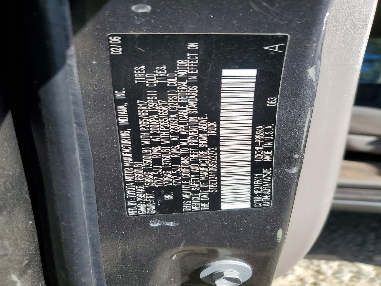 2006 TOYOTA TUNDRA