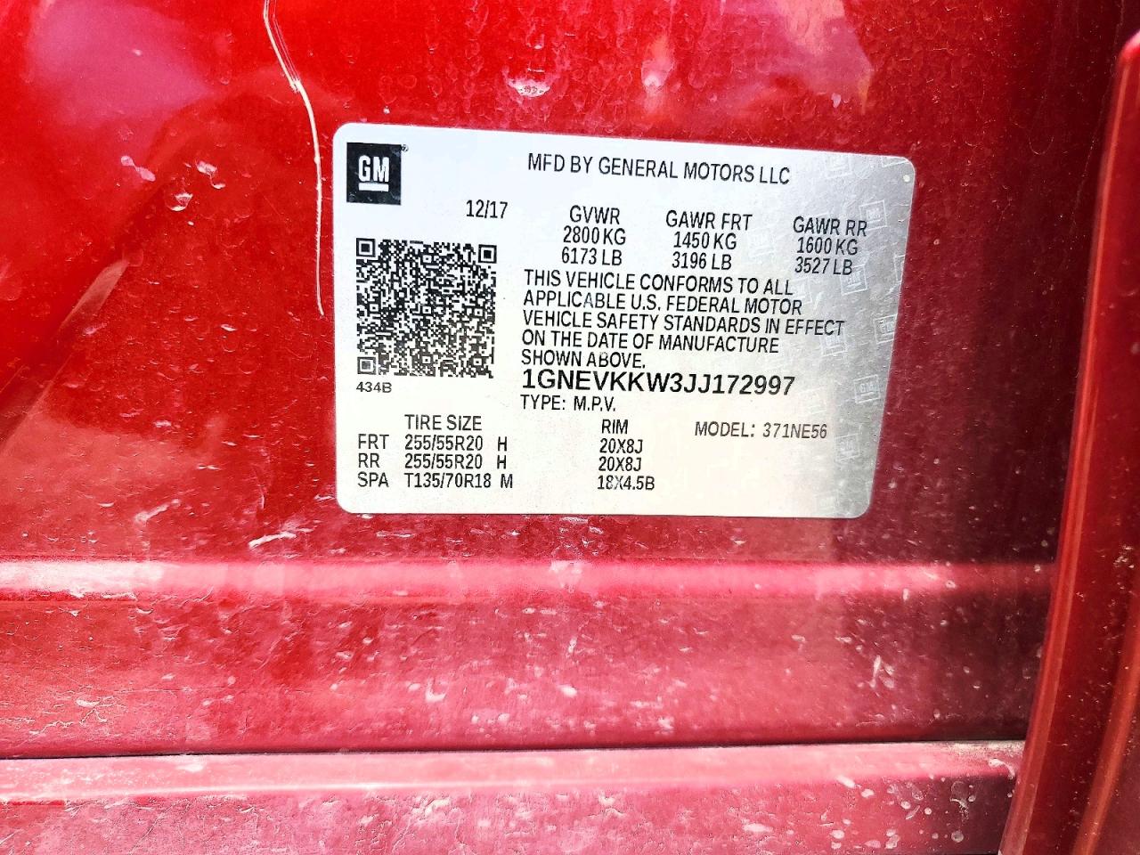 2018 CHEVROLET TRAVERSE