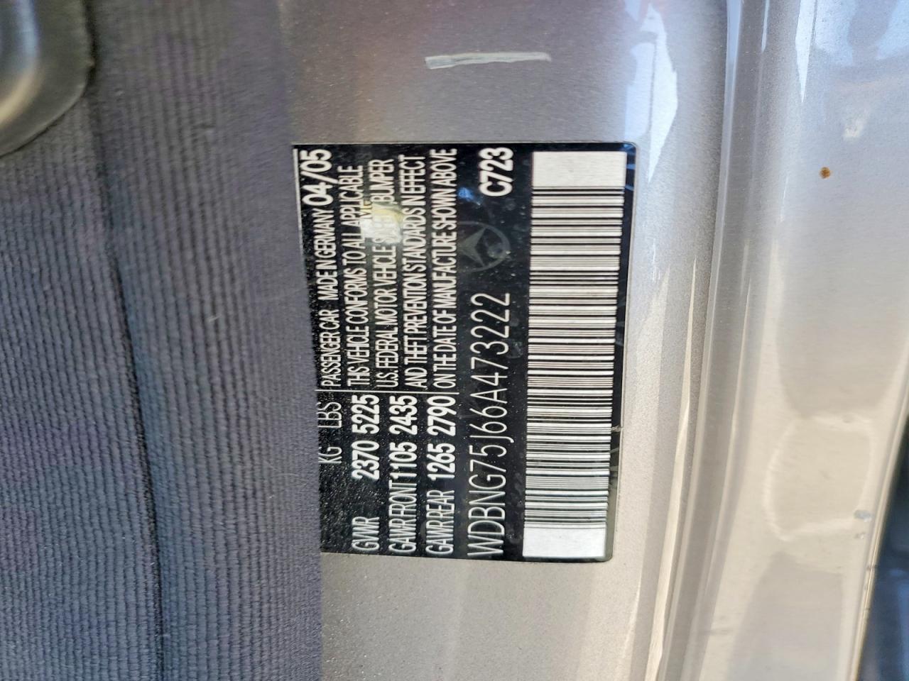 2006 MERCEDES-BENZ S-CLASS