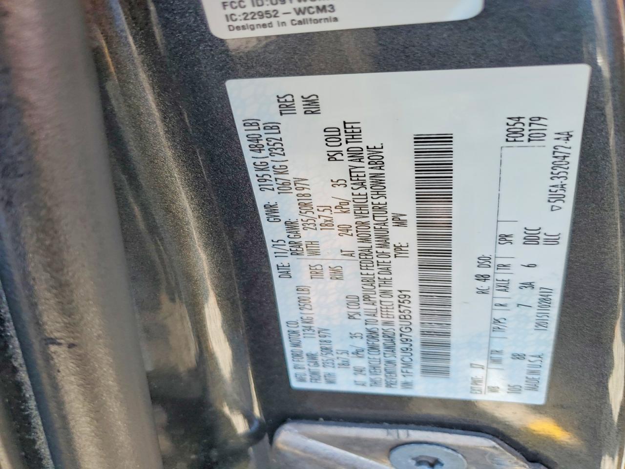2016 FORD ESCAPE