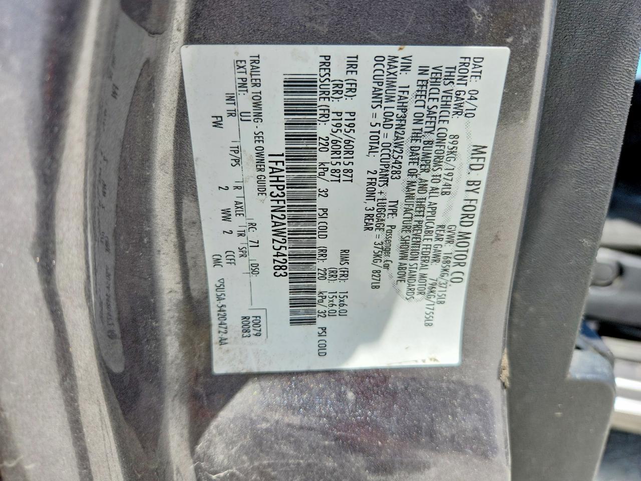 2010 FORD FOCUS