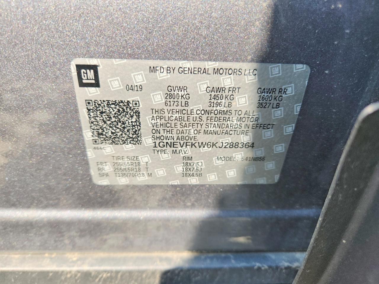 2019 CHEVROLET TRAVERSE