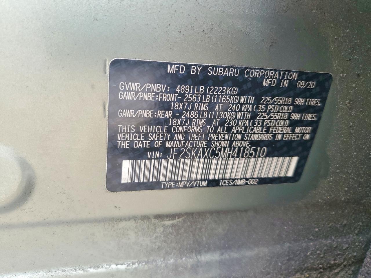 2021 SUBARU FORESTER