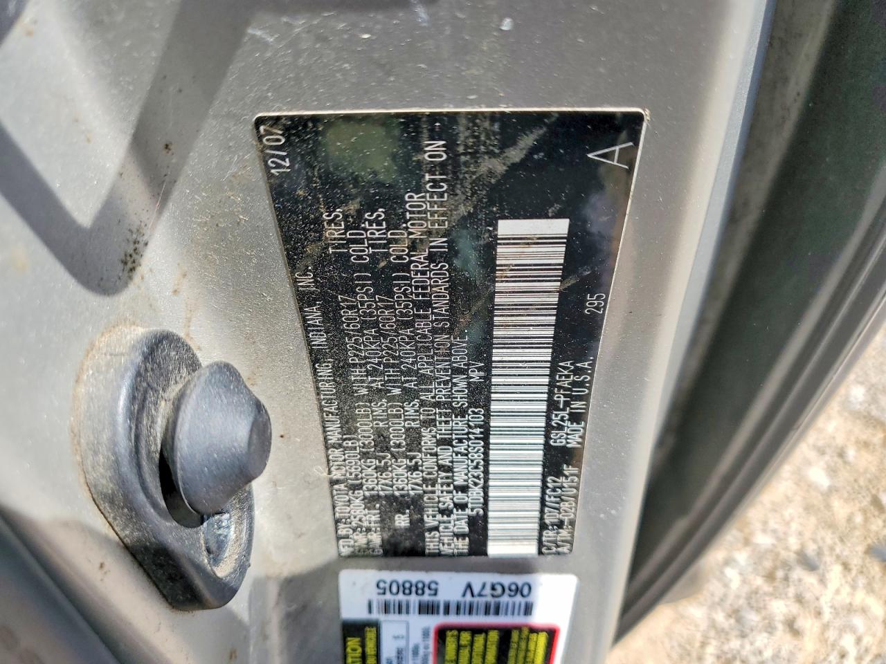 2008 TOYOTA SIENNA