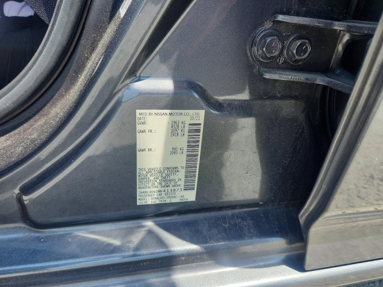 2021 NISSAN ALTIMA