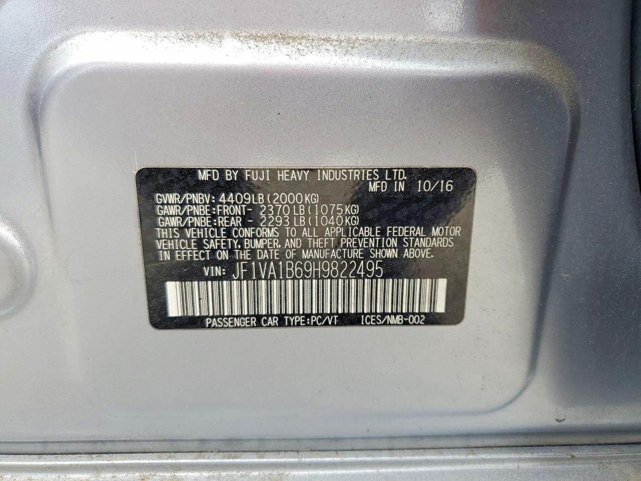 2017 SUBARU WRX