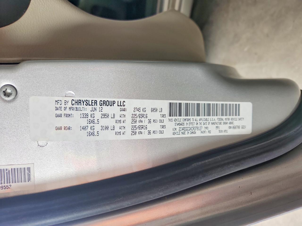 2012 DODGE CARAVAN
