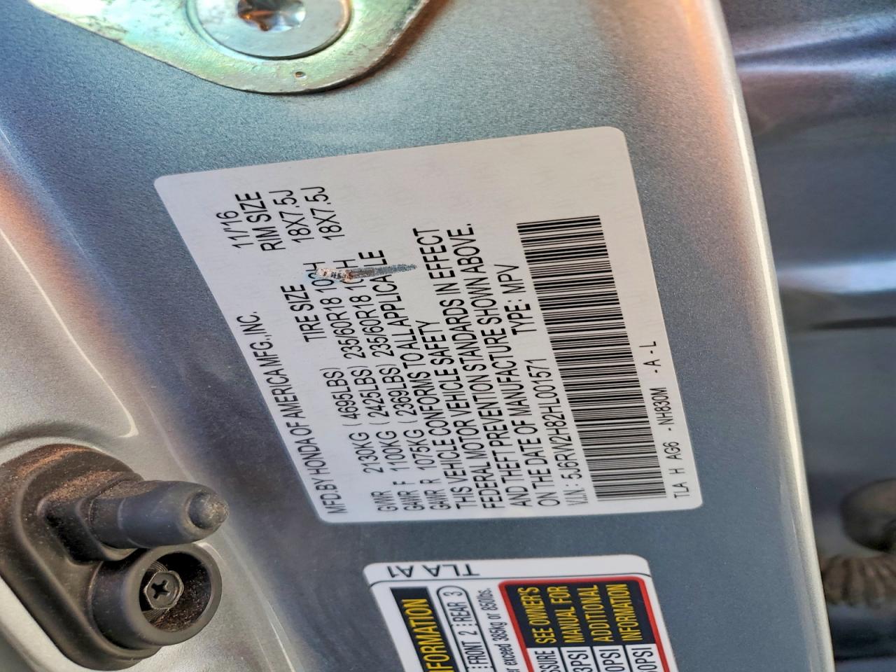 2017 HONDA CRV