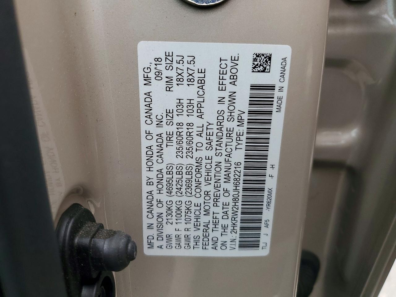 2018 HONDA CRV