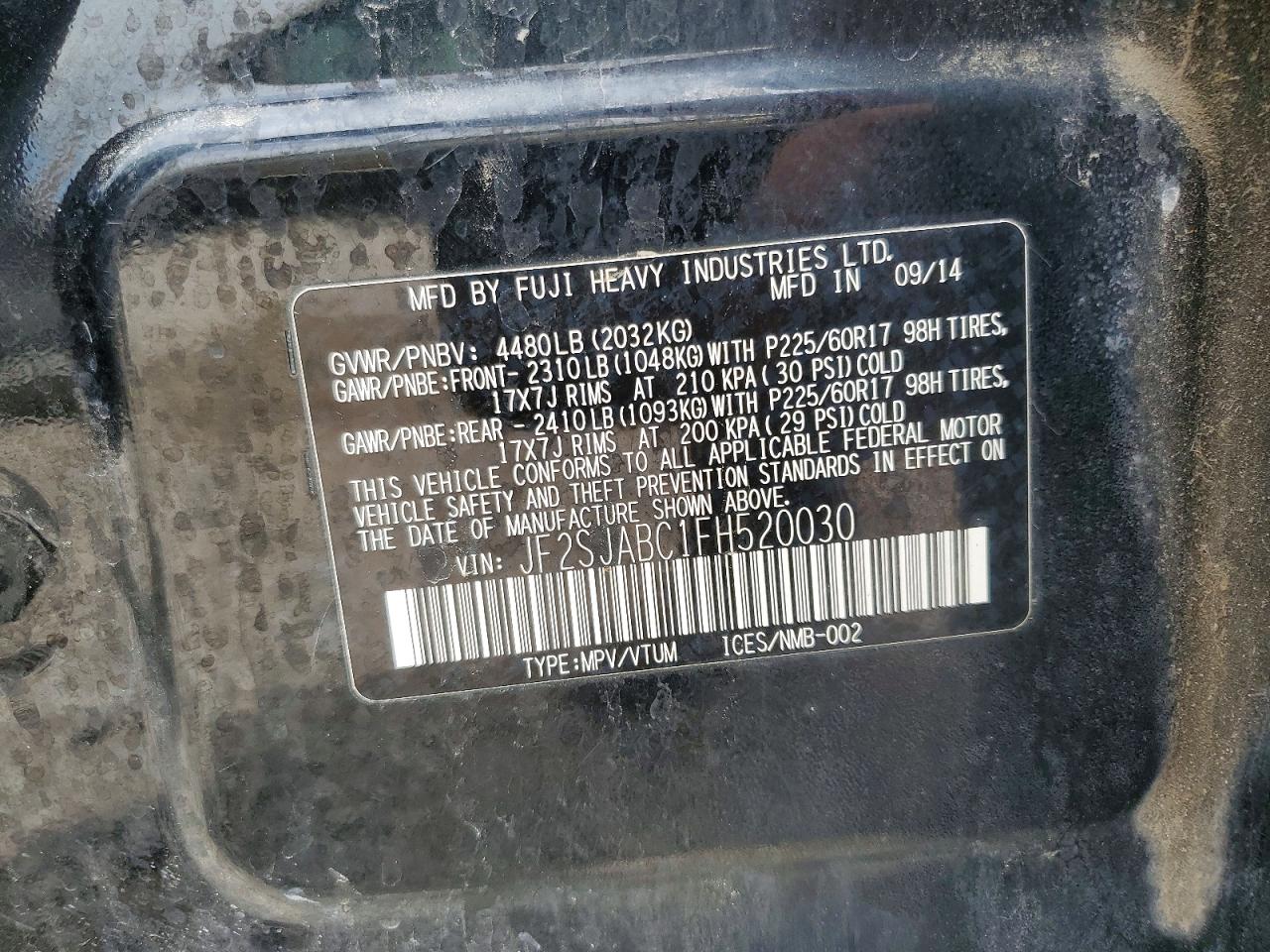 2015 SUBARU FORESTER