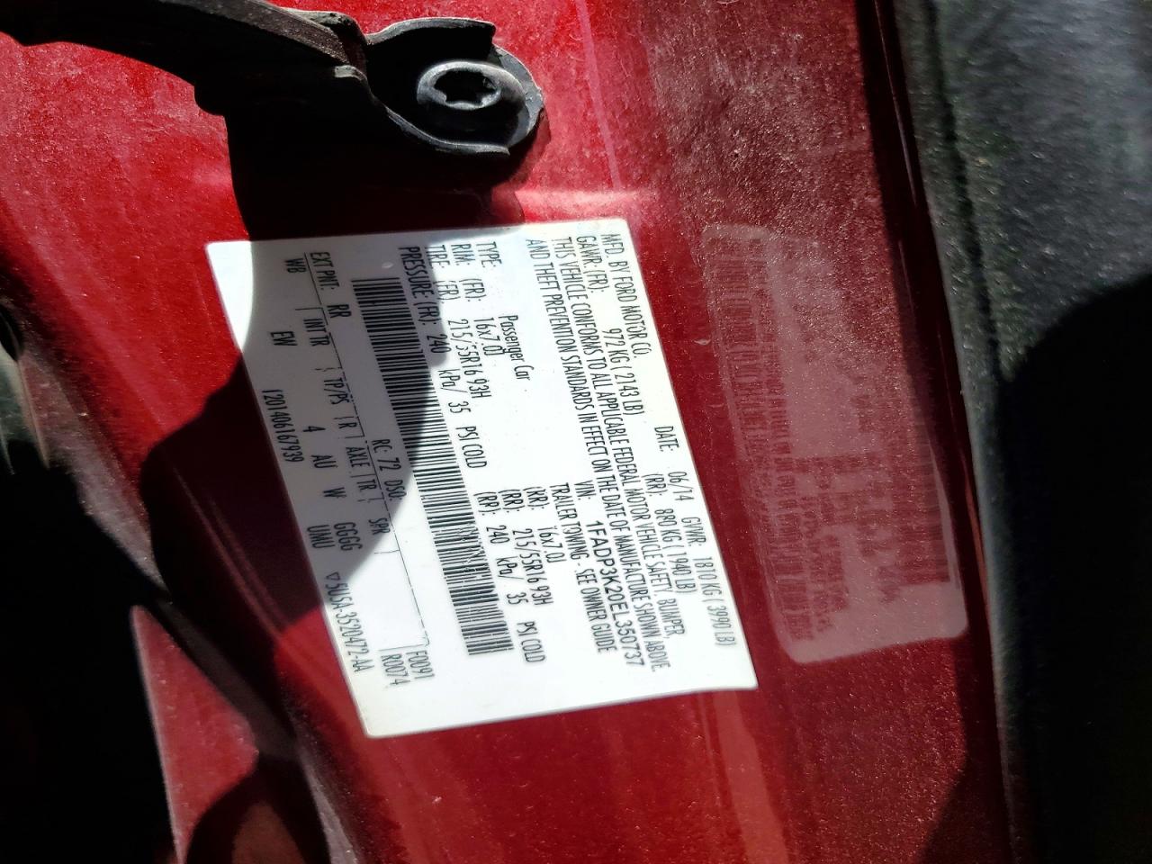 2014 FORD FOCUS