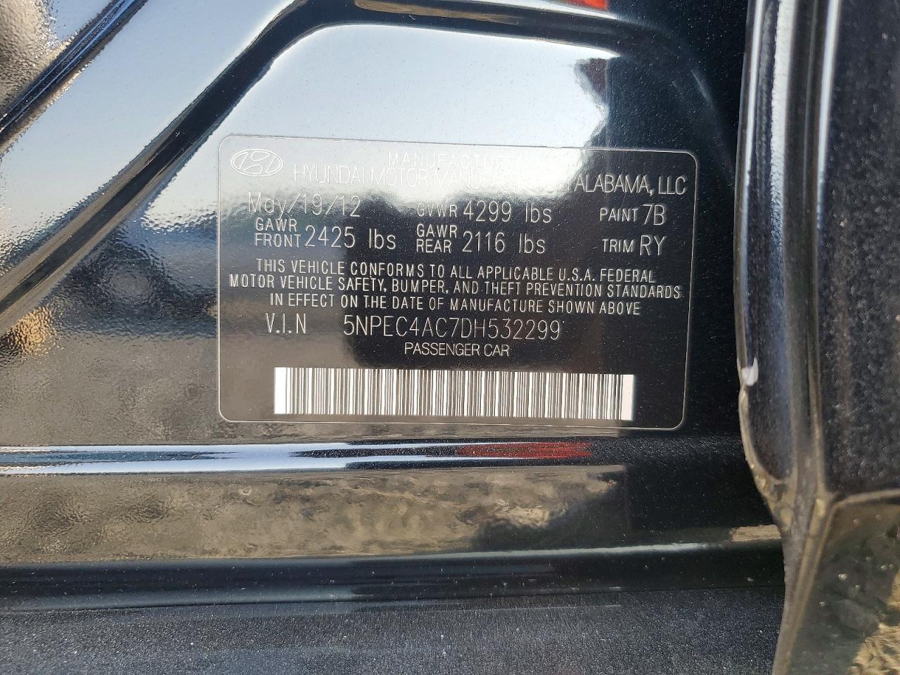 2013 HYUNDAI SONATA