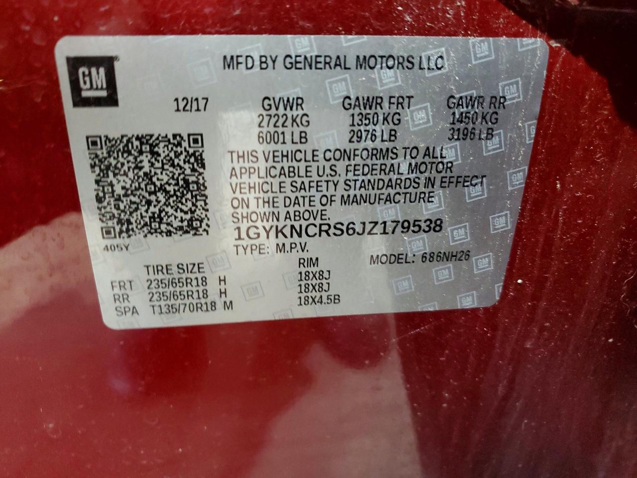 2018 CADILLAC XT5