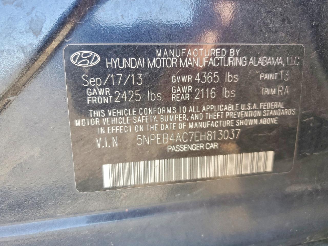 2014 HYUNDAI SONATA