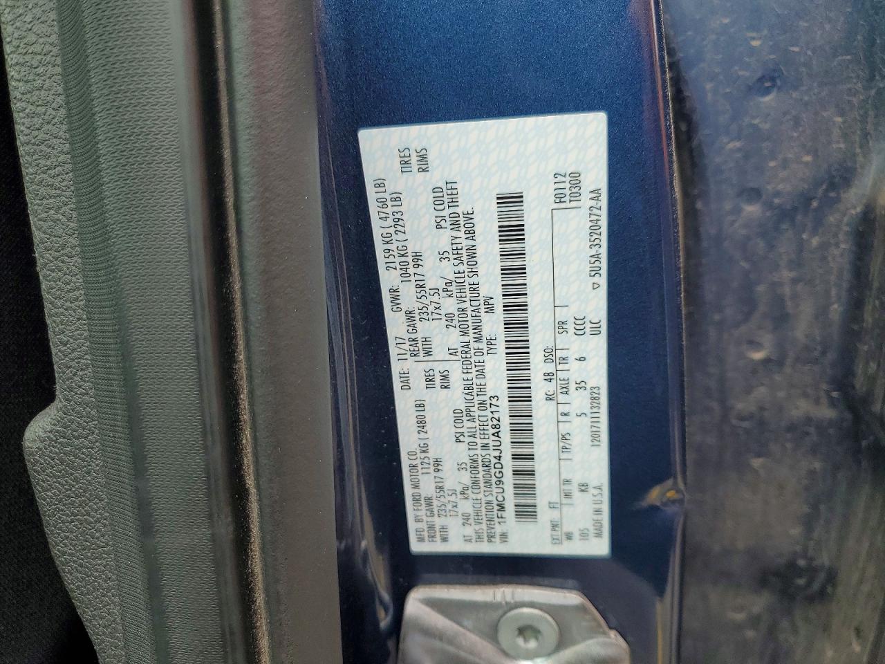 2018 FORD ESCAPE
