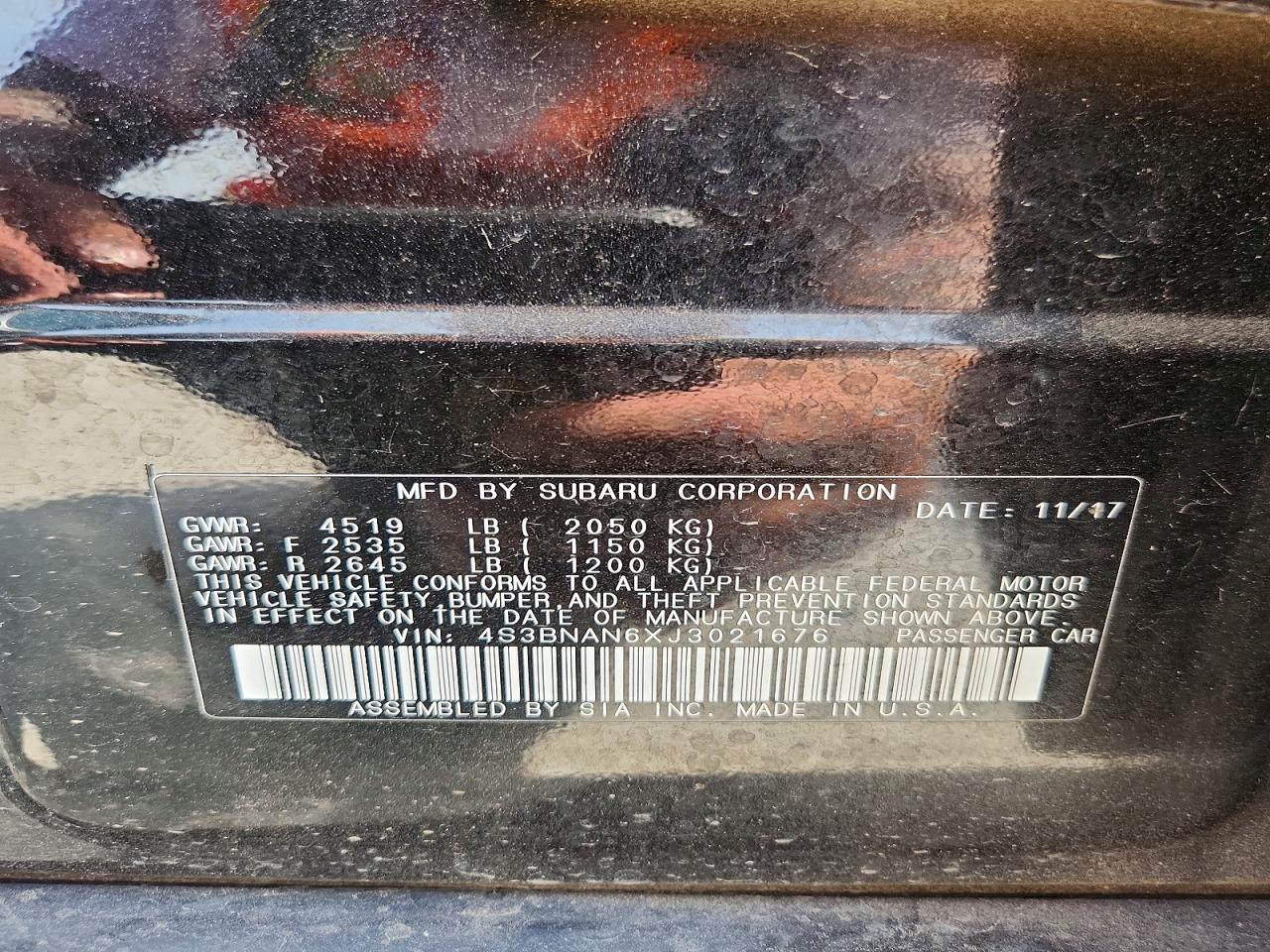 2018 SUBARU LEGACY