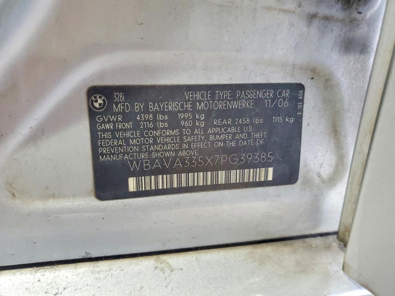 2007 BMW 3 SERIES