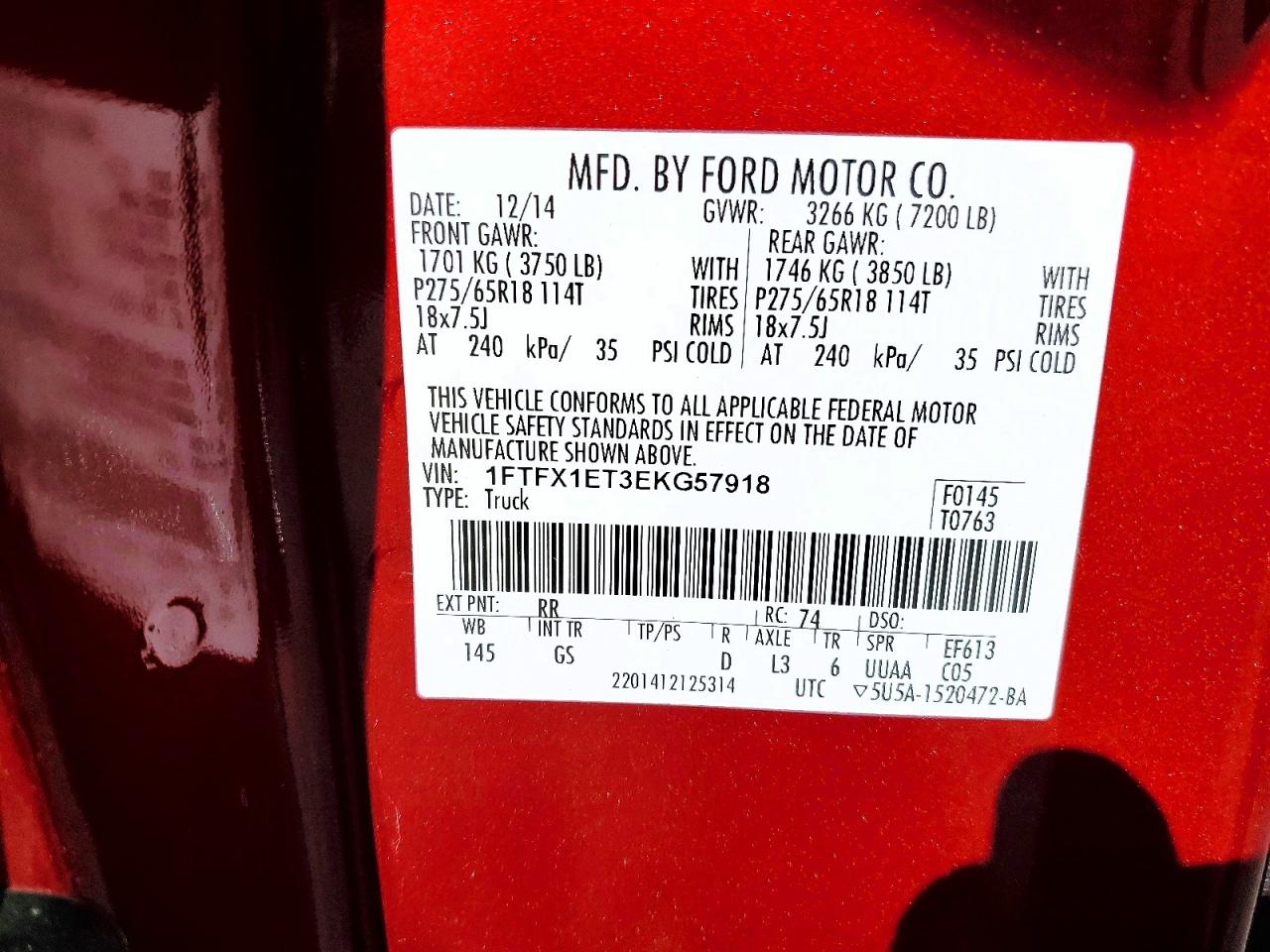 2014 FORD F150