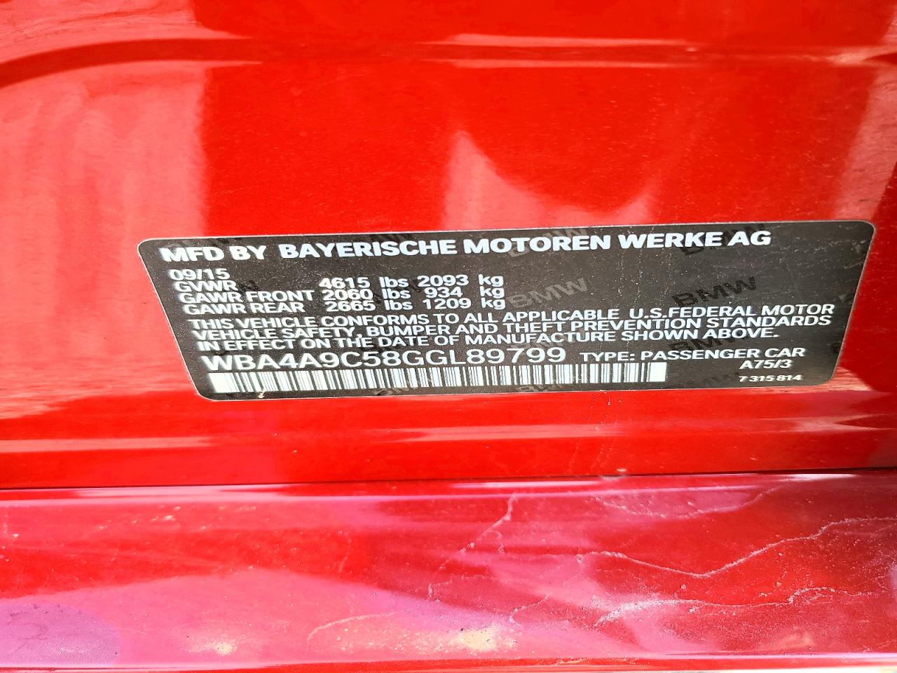 2016 BMW 4 SERIES