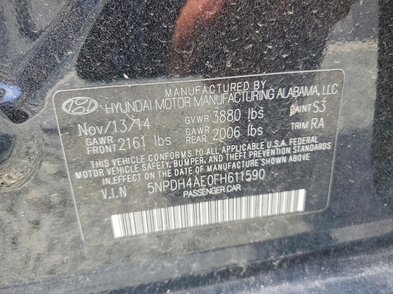 2015 HYUNDAI ELANTRA