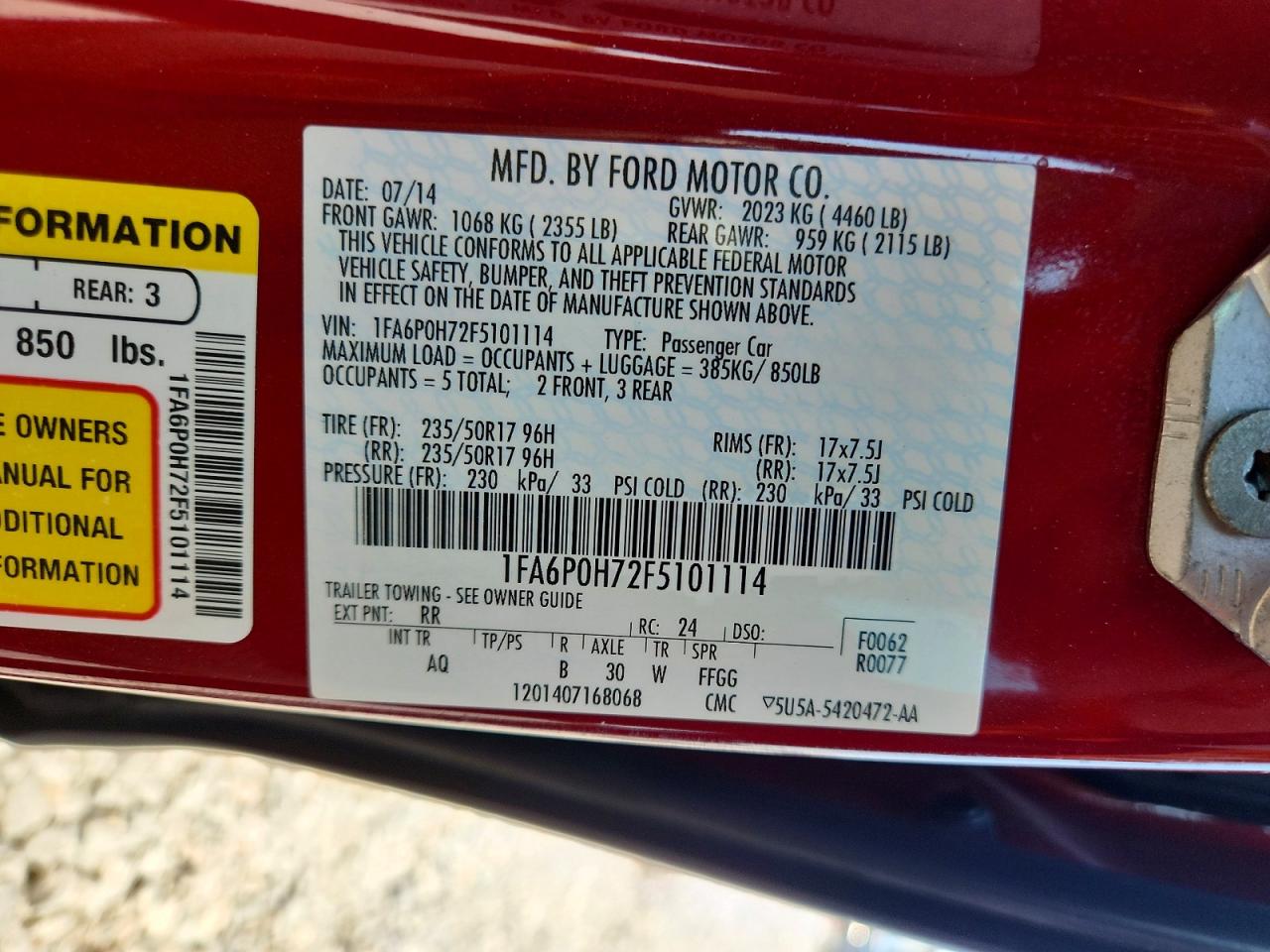 2015 FORD FUSION