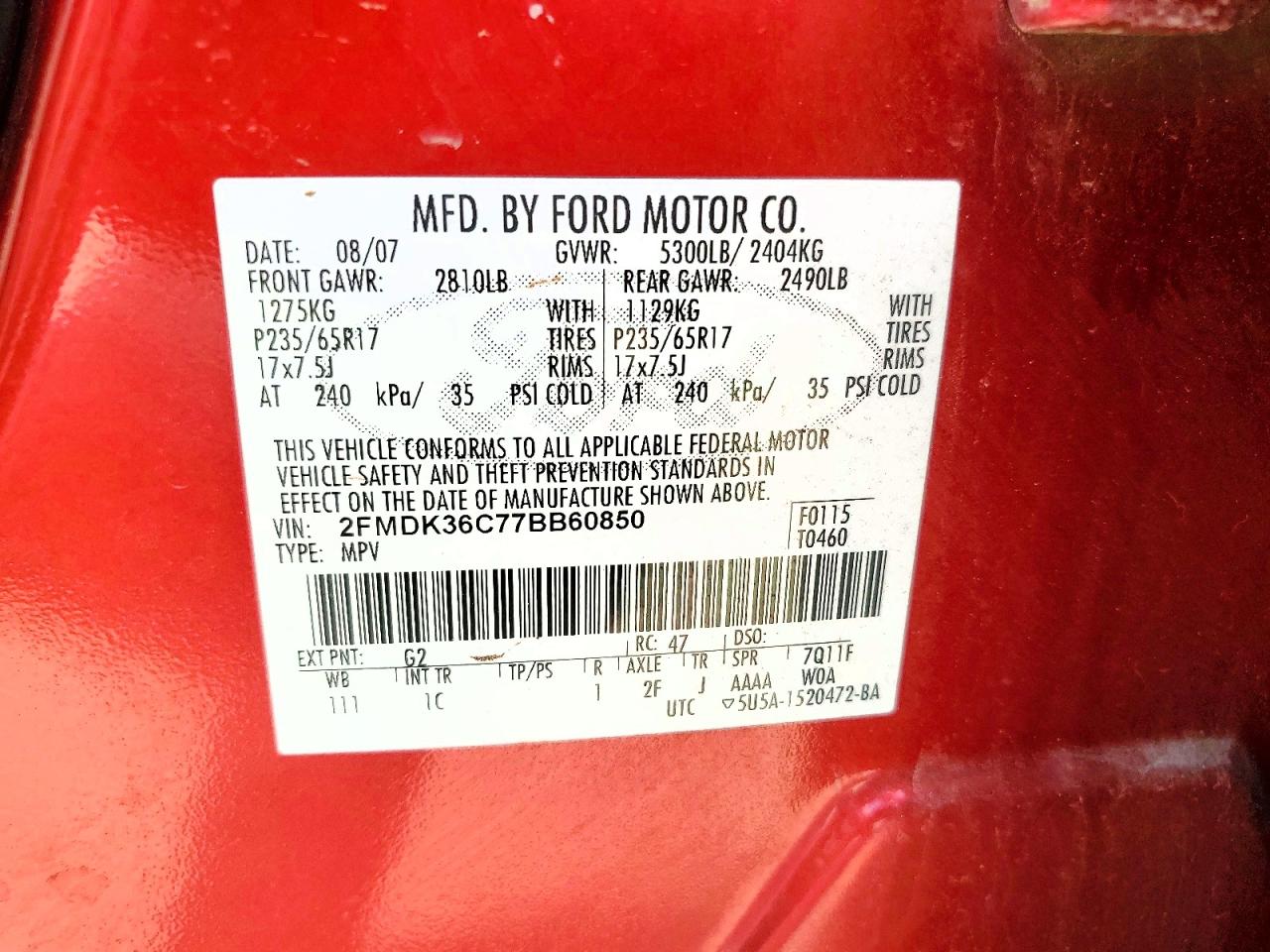 2007 FORD EDGE
