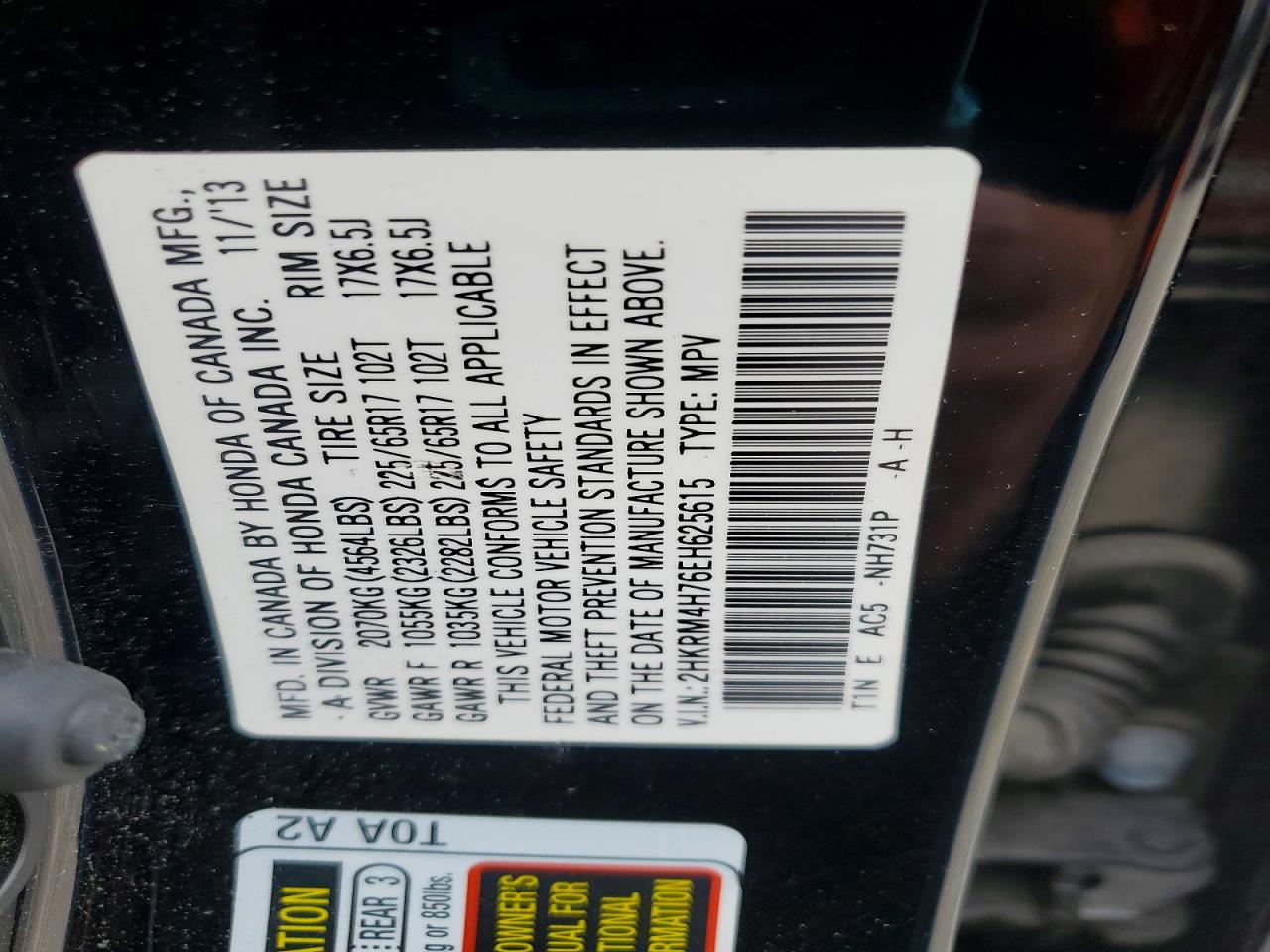 2014 HONDA CRV