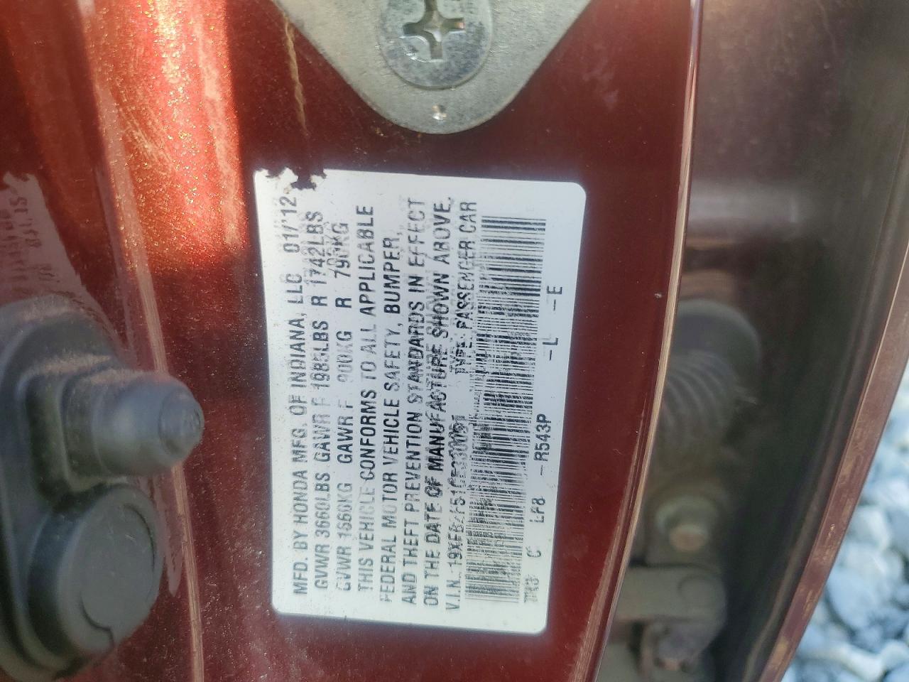 2012 HONDA CIVIC