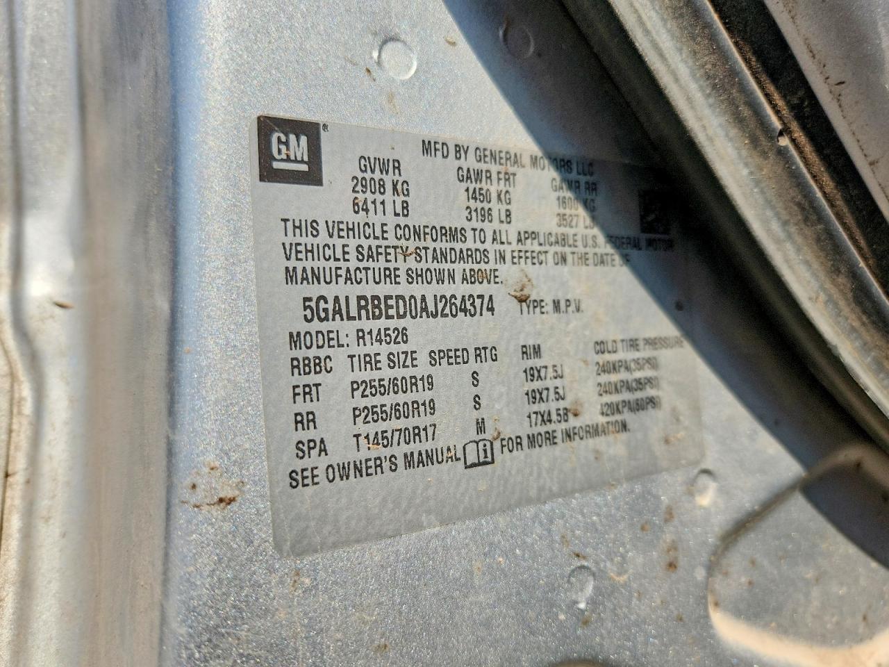 2010 BUICK ENCLAVE