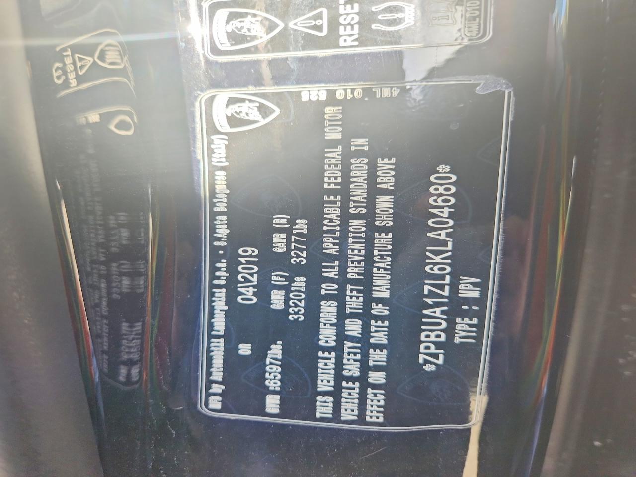 2019 LAMBORGHINI ALL OTHER