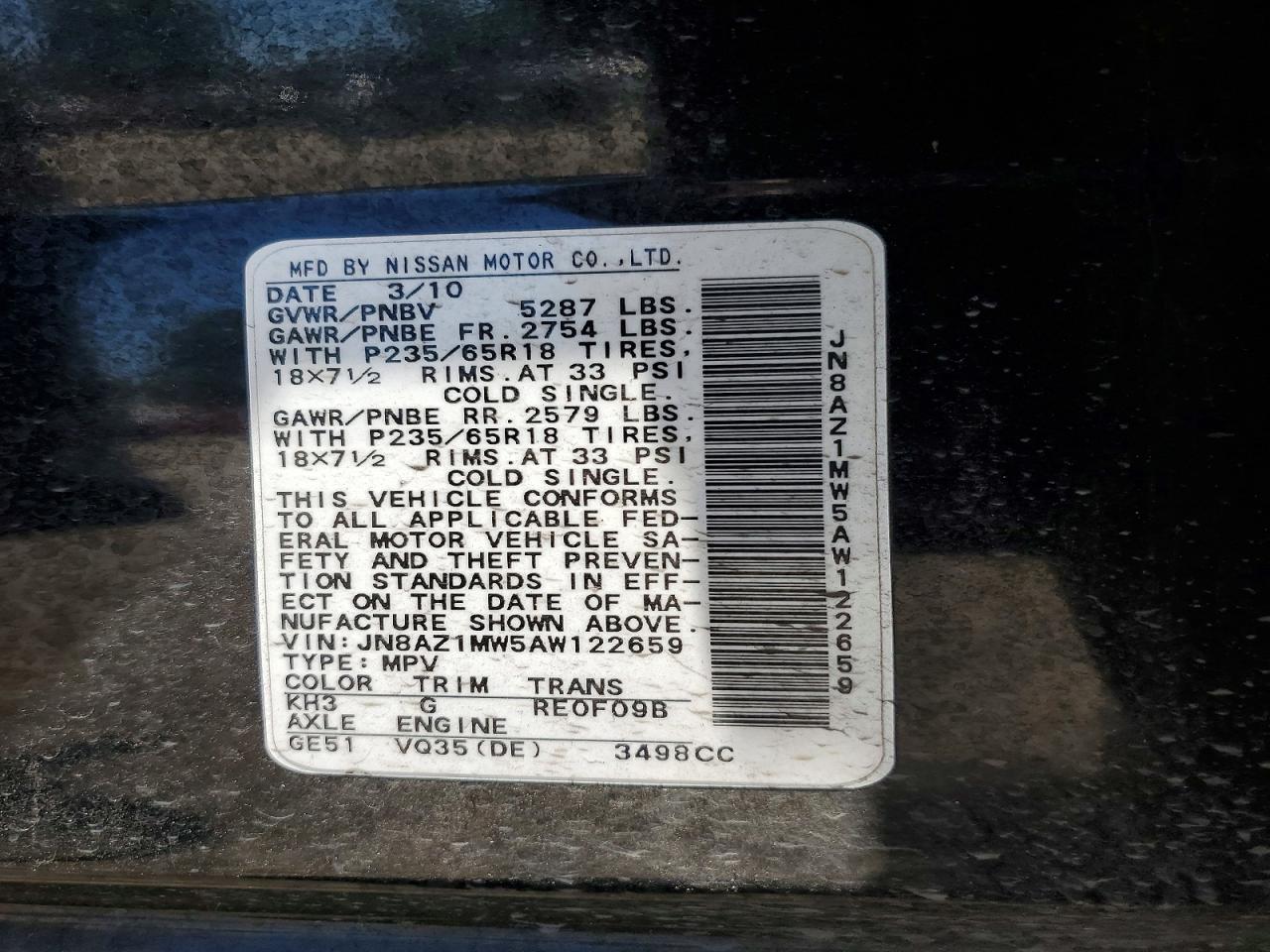 2010 NISSAN MURANO