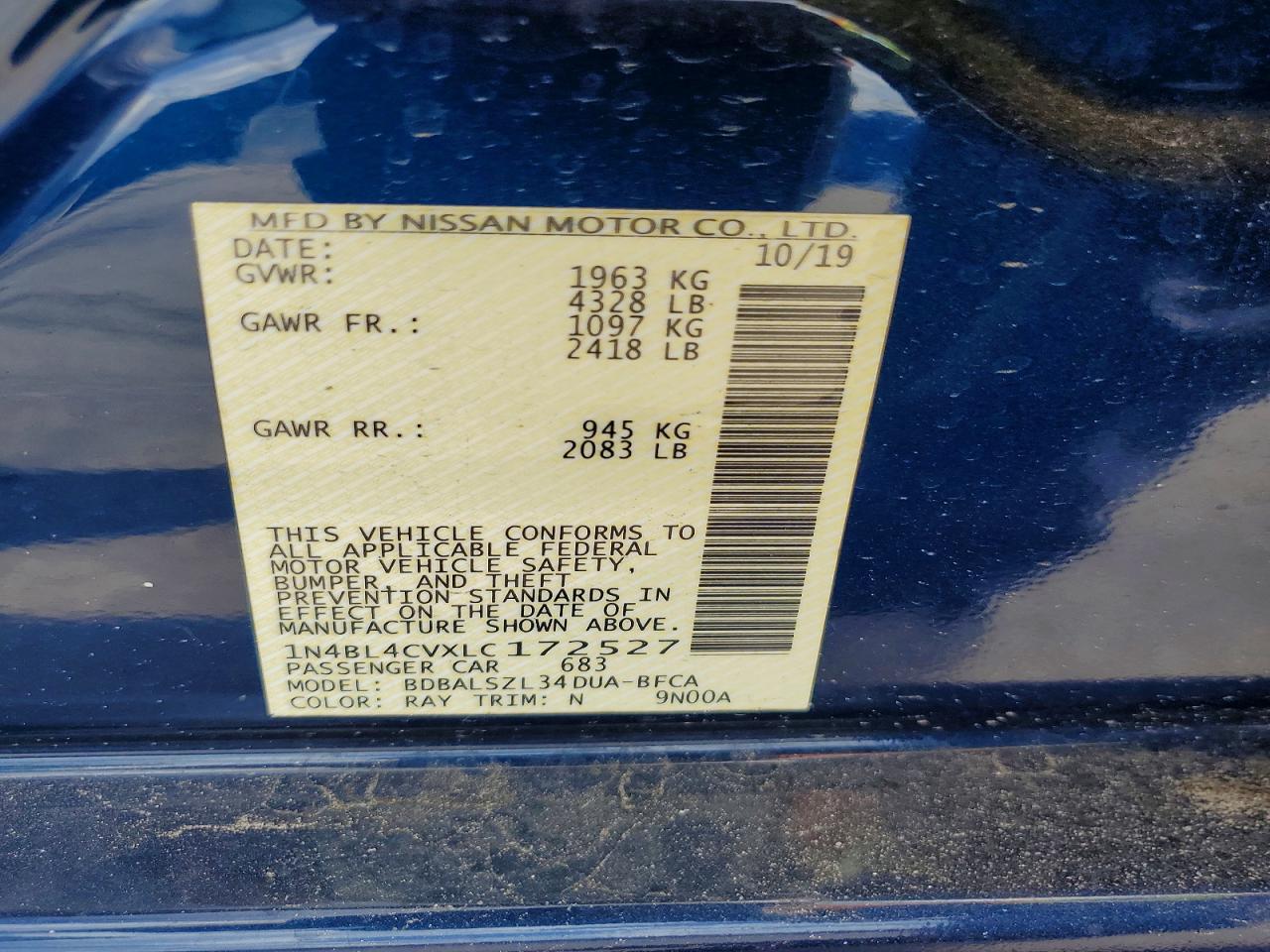 2020 NISSAN ALTIMA